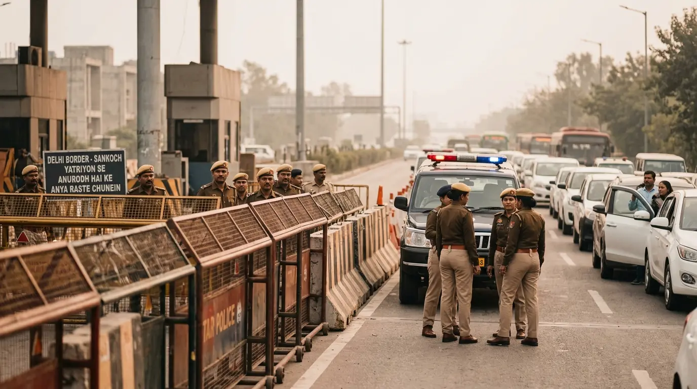 दिल्ली में विरोध प्रदर्शन के चलते उत्तर प्रदेश से यात्रा करने वालों के लिए सुरक्षा और यातायात प्रतिबंध