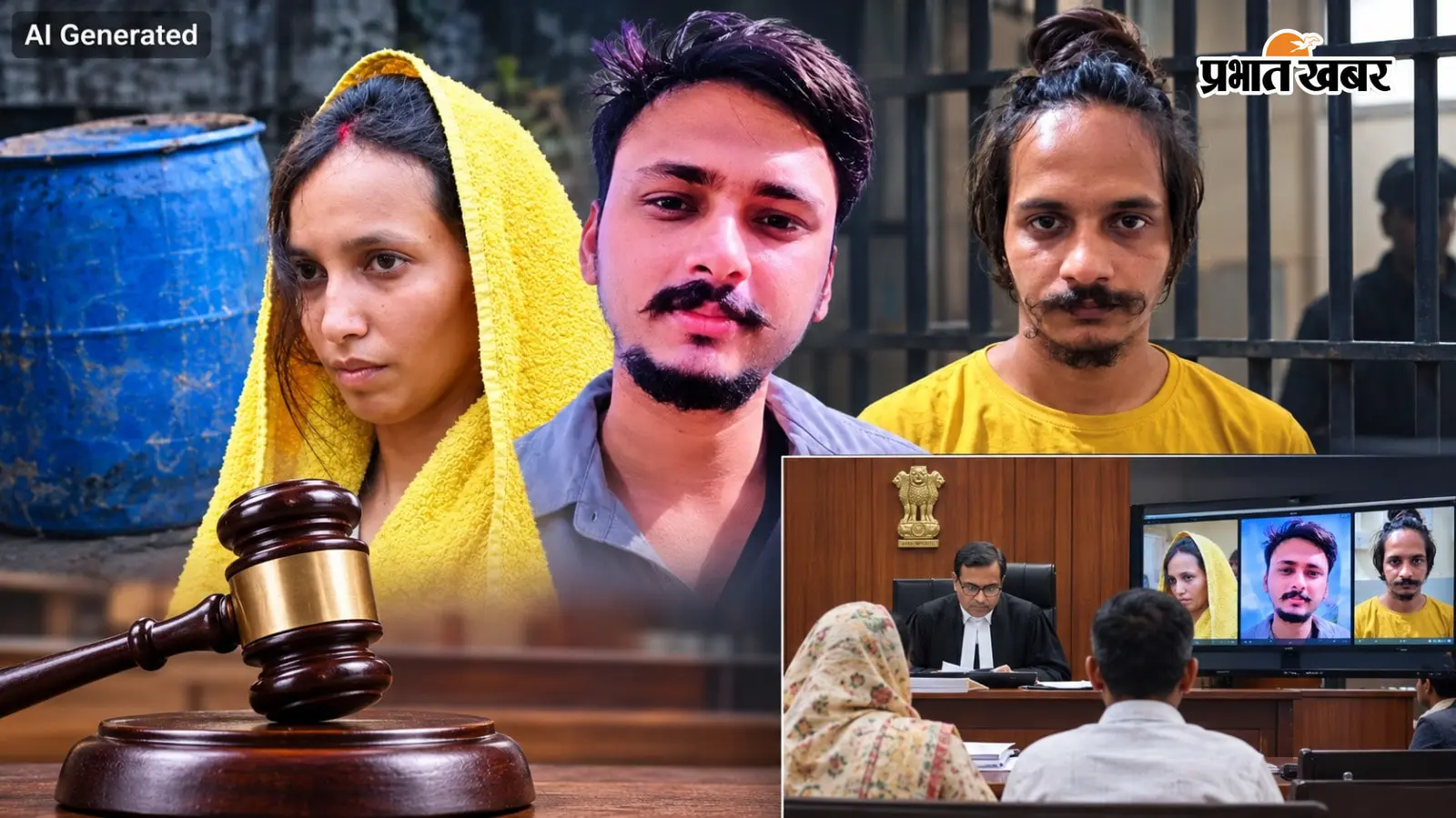 मेरठ नीला ड्रम हत्याकांड: अदालत ने मुस्कान और साहिल को सुनाई फांसी की सजा